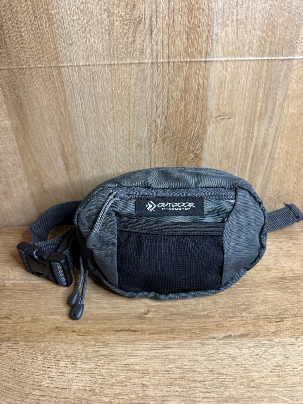 Outdoor Products Gray Black Essential Waist Pack Fanny Pack Hiking Travel
